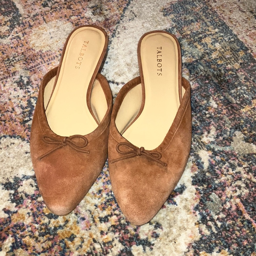 Talbots Suede Mules in Tan size 10 (Gently Used)